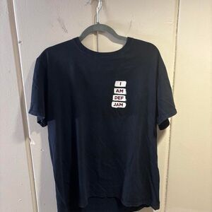 Unbranded Men's Black and Navy T-shirt